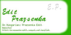 edit prazsenka business card